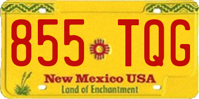 NM license plate 855TQG