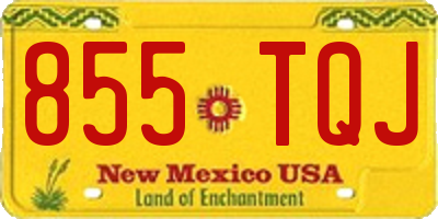 NM license plate 855TQJ