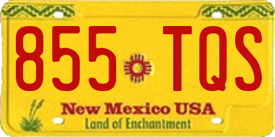 NM license plate 855TQS