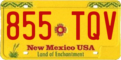NM license plate 855TQV