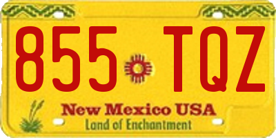 NM license plate 855TQZ