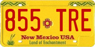 NM license plate 855TRE