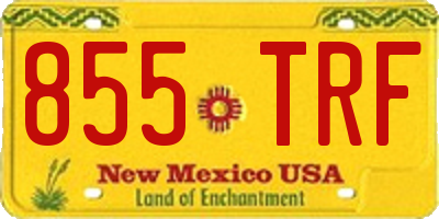 NM license plate 855TRF
