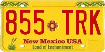 NM license plate 855TRK