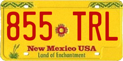 NM license plate 855TRL