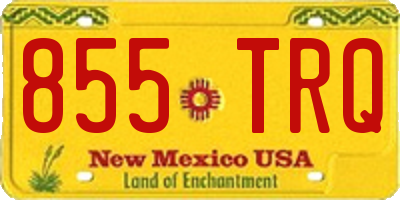 NM license plate 855TRQ