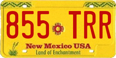 NM license plate 855TRR