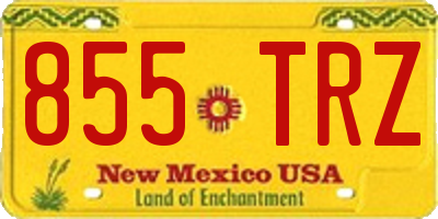 NM license plate 855TRZ