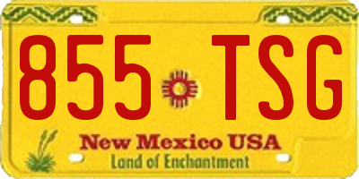 NM license plate 855TSG