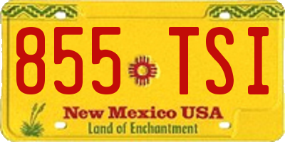 NM license plate 855TSI