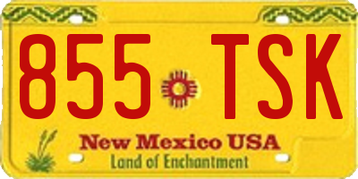 NM license plate 855TSK