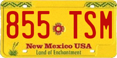 NM license plate 855TSM