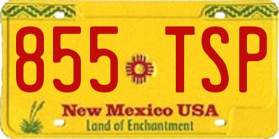 NM license plate 855TSP