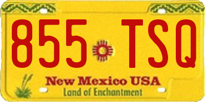 NM license plate 855TSQ
