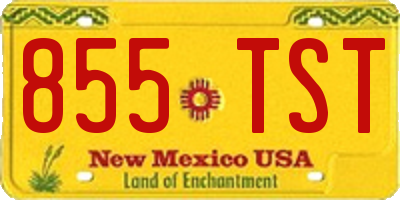 NM license plate 855TST