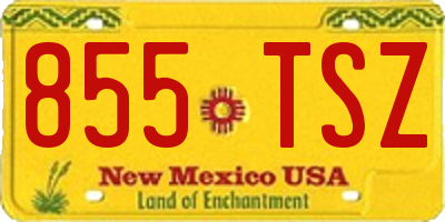 NM license plate 855TSZ