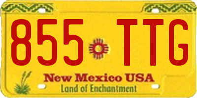 NM license plate 855TTG