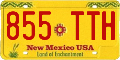 NM license plate 855TTH
