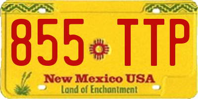 NM license plate 855TTP