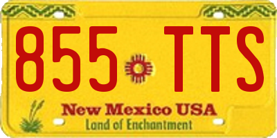 NM license plate 855TTS