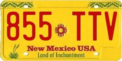 NM license plate 855TTV
