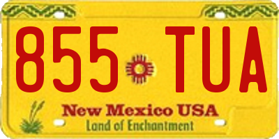 NM license plate 855TUA