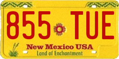 NM license plate 855TUE