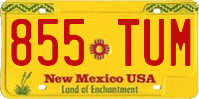 NM license plate 855TUM