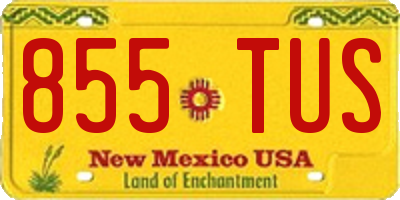 NM license plate 855TUS