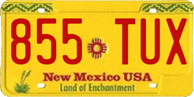 NM license plate 855TUX