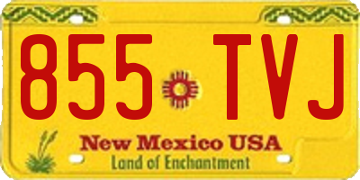 NM license plate 855TVJ