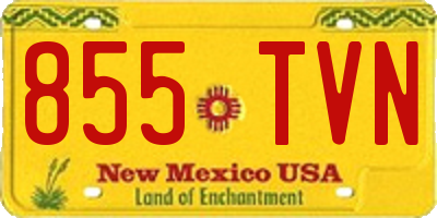 NM license plate 855TVN