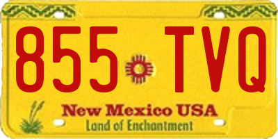 NM license plate 855TVQ