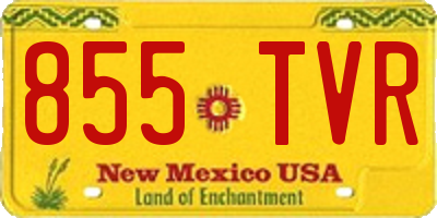 NM license plate 855TVR