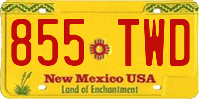 NM license plate 855TWD