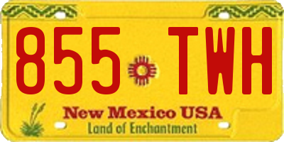 NM license plate 855TWH