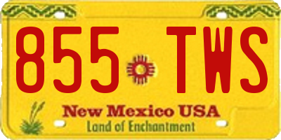 NM license plate 855TWS