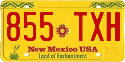 NM license plate 855TXH