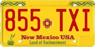 NM license plate 855TXI