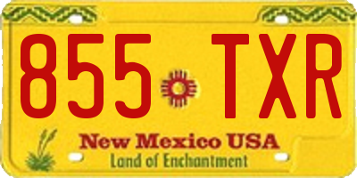 NM license plate 855TXR