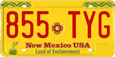 NM license plate 855TYG