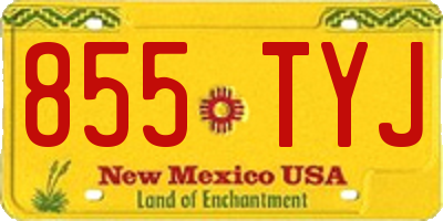 NM license plate 855TYJ