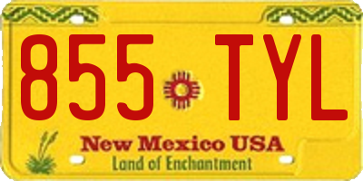 NM license plate 855TYL