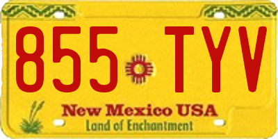 NM license plate 855TYV