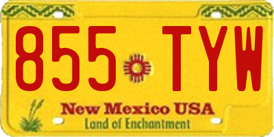 NM license plate 855TYW