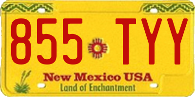 NM license plate 855TYY