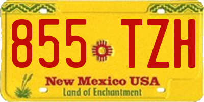 NM license plate 855TZH