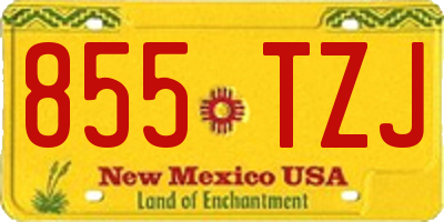 NM license plate 855TZJ