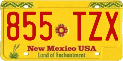 NM license plate 855TZX