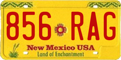 NM license plate 856RAG